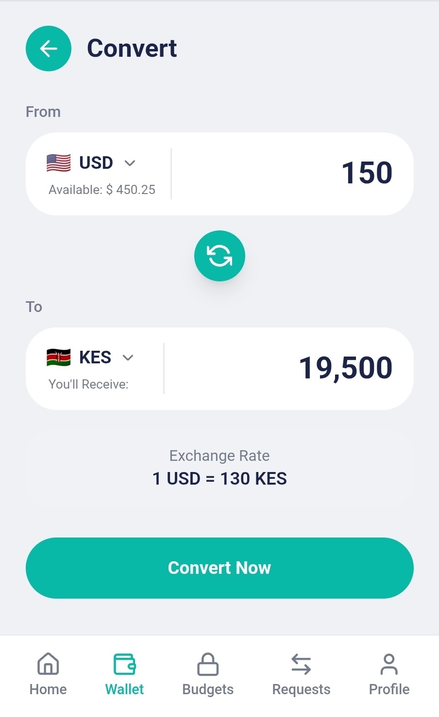 Convert between currencies inside Dripp